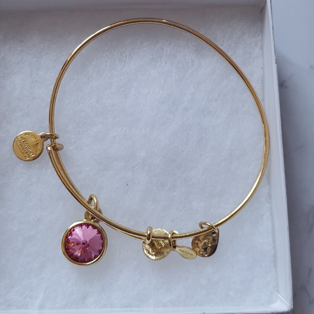 Alex and Ani Rose Birthstone Bracelet